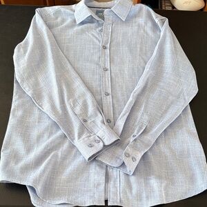 Tom Baine (TJ Maxx) Light Blue Casual Button-Down Shirt